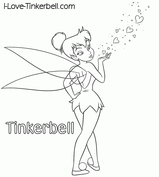 Tinker Bell para colorear Colouring Pages