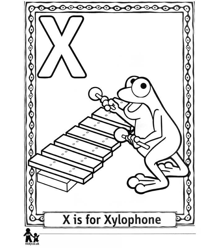 Letter X: hele alfabet! | * TAAL: letter kleurplaten!