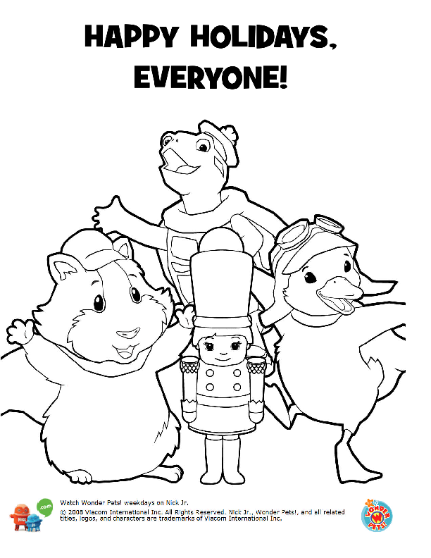 nick jr christmas coloring pages