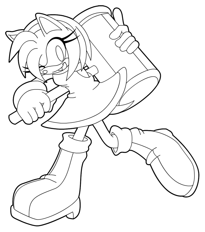 amy the hedgehog coloring pages - Clip Art Library.