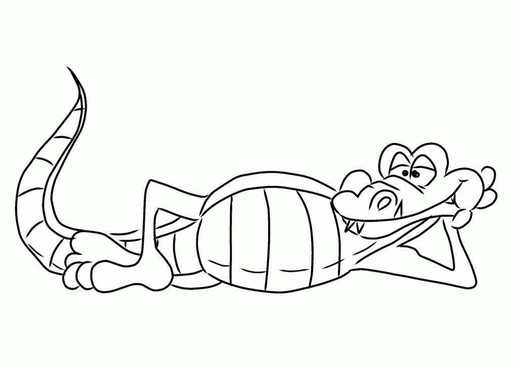 cartoon crocodile coloring pages