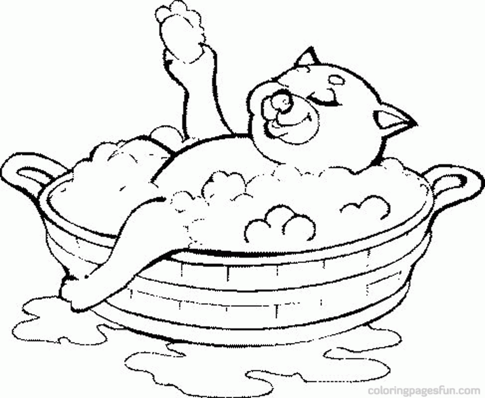 Bath Coloring Page | Free Printable Coloring Pages