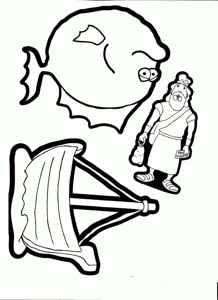colouring pages of jonah and the whale Clip Art Library