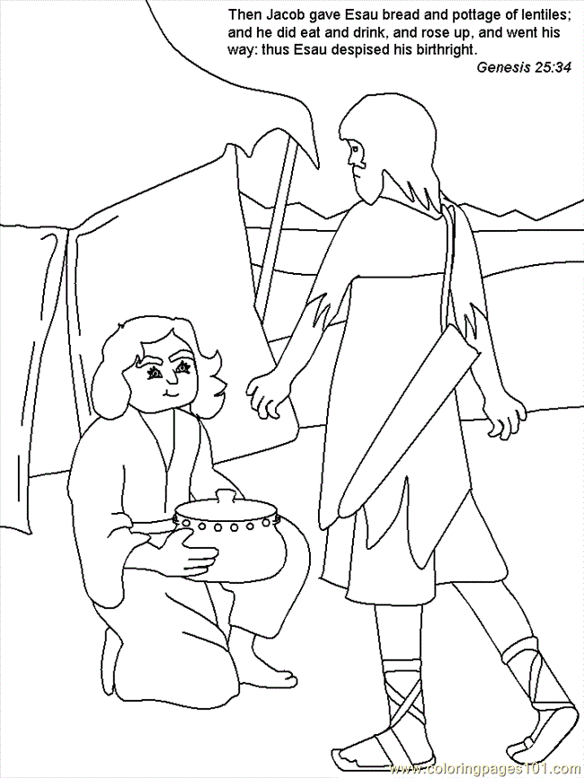 Jacob Bible story Colouring Pages