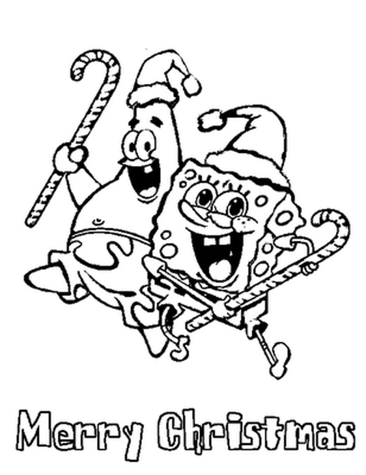 Picture of Spongebob Christmas Coloring Pages  Disney Coloring