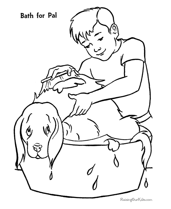 clipart black and white wet dog - Clip Art Library