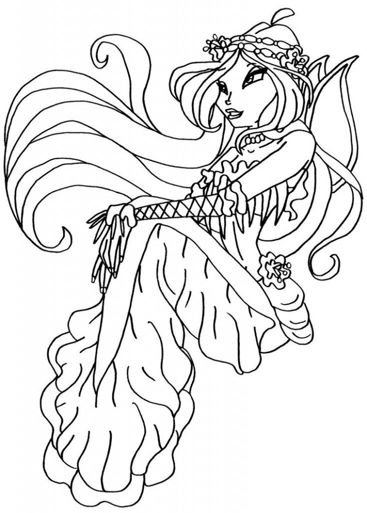 winx club as pixies Colouring Pages