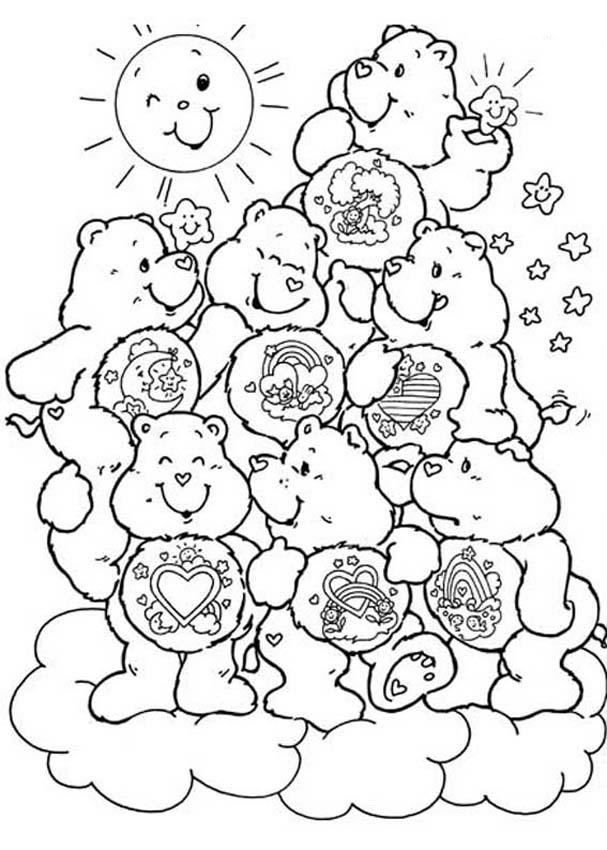 best friend care bear coloring pages