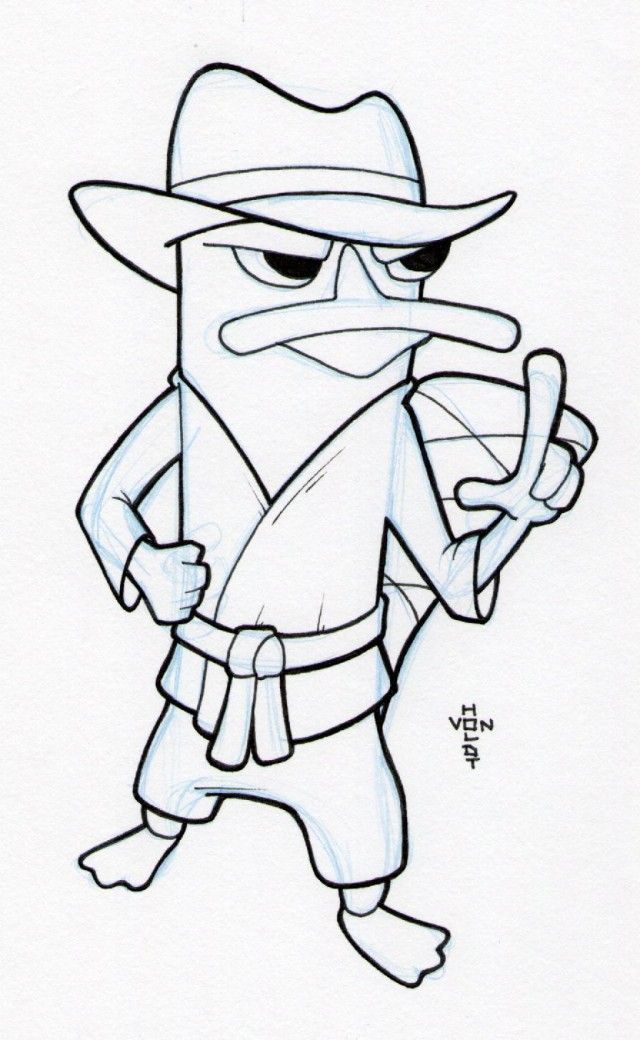 Perry Doodle A Day Perry The Platypus Coloring Pages To Print