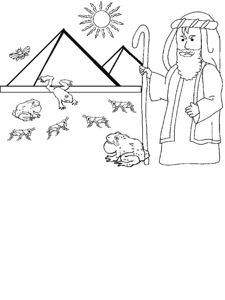 Plagues of locusts, Egypt Colouring Pages