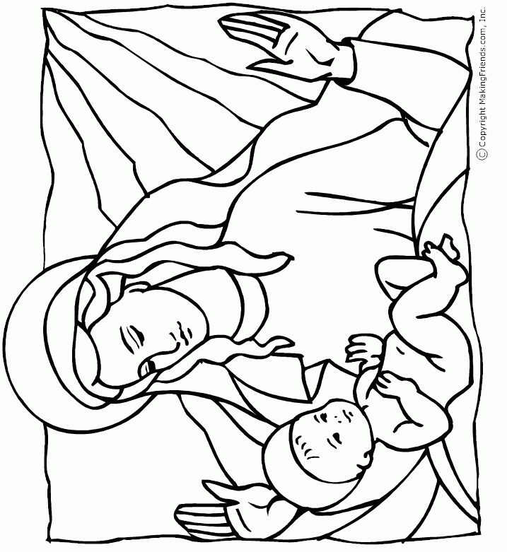 Coloring Sheets Baby Jesus
