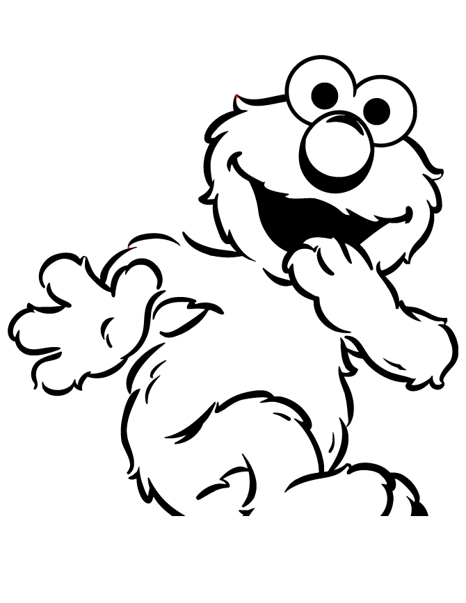Elmo Muppet Coloring Page | HM Coloring Pages