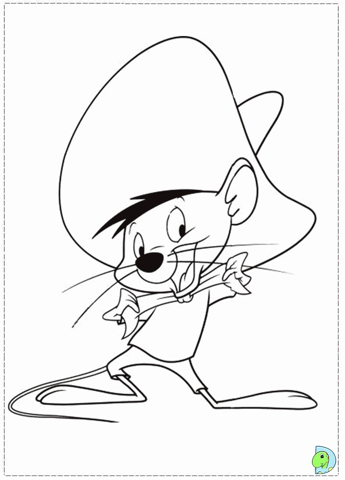 Speedy Gonzales Colouring Pages