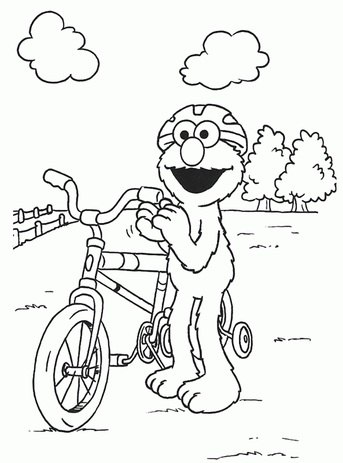 Elmo-Playing-Bicycle-Coloring