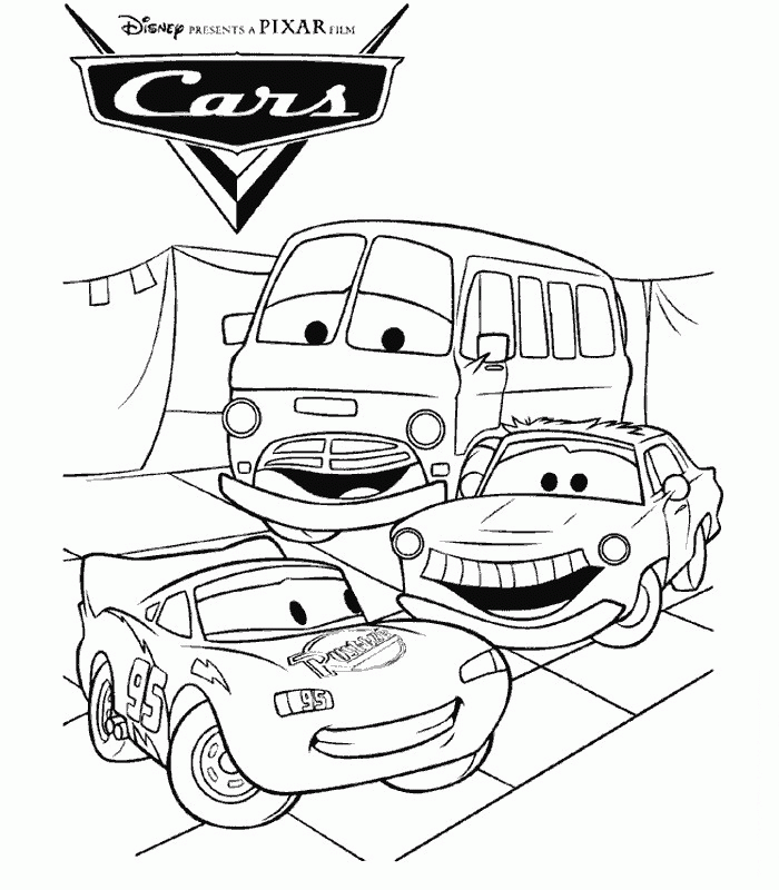 cars movie coloring page - Clip Art Library