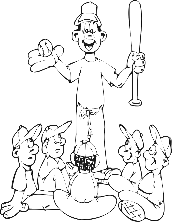 Baseball Team Coloring Page | Free Printable Coloring Pages