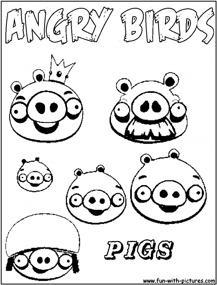 angry birds coloring pages pigs fly