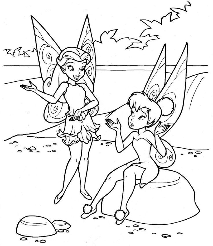 Coloring Pages - Tinkerbell  Fairies 