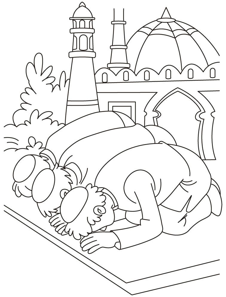 Eid Coloring Page | Download Free Eid | Coloring Page for Kids