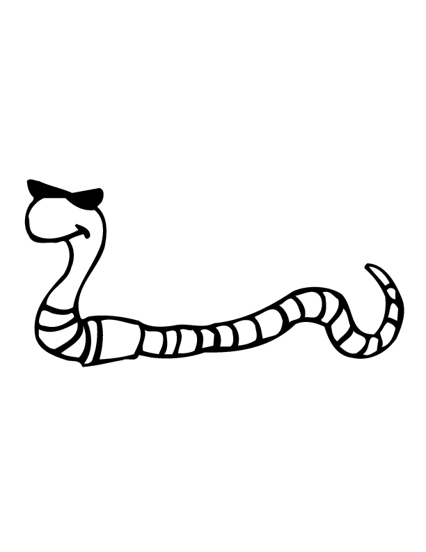 worm Colouring Pages