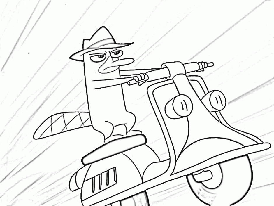Platypus Perry Coloring Pages Kids Colouring Page Platypus