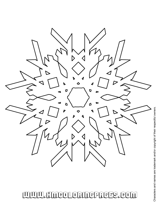 Snowflake Outline Coloring Page | Free Printable Coloring Pages