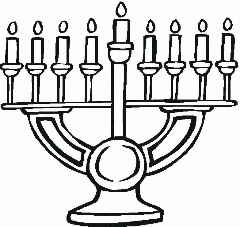 Menorah Clipart Black And White Free Clip Art Library