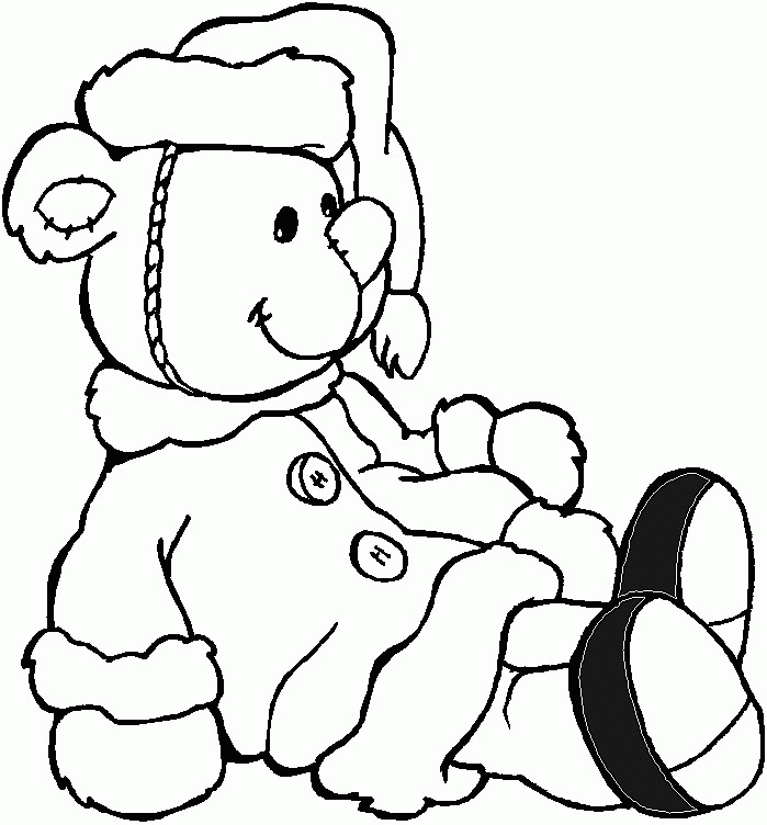 polar bear outline | Coloring Picture HD For Kids 