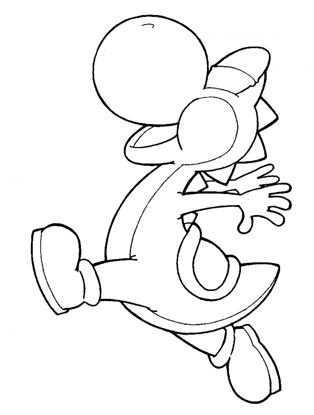 Yoshi Coloring Sheets Coloring For Kids Coloring Download