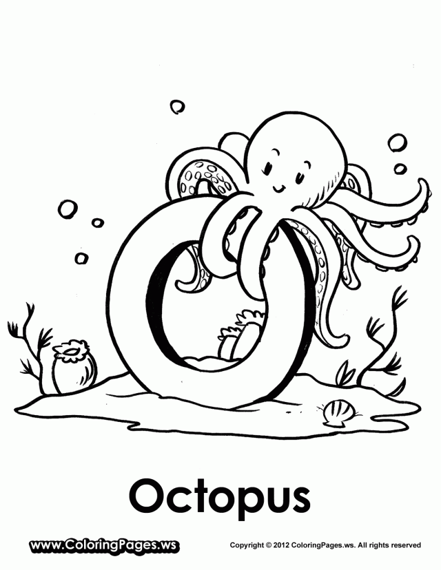 O Is For Octopus Coloring Page Octopus Coloring Pages