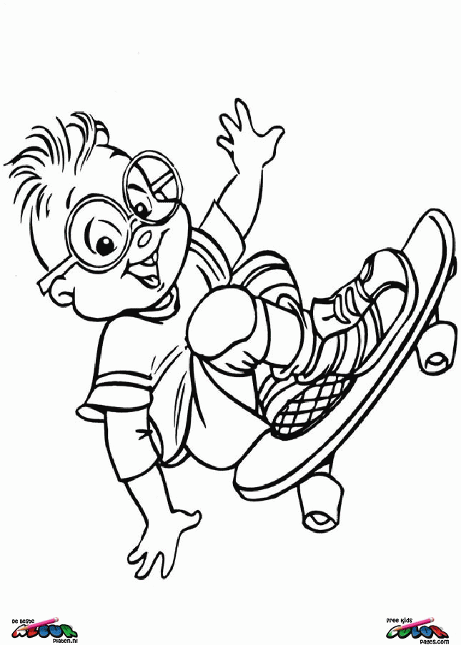 Alvin and the Chipmunks coloring pages | Free Printable Coloring Pages