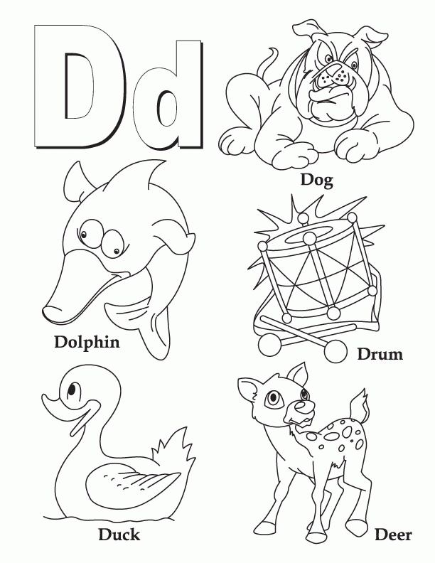 Free Letter D Coloring Pages Download Free Letter D Coloring Pages Png Images Free ClipArts On 
