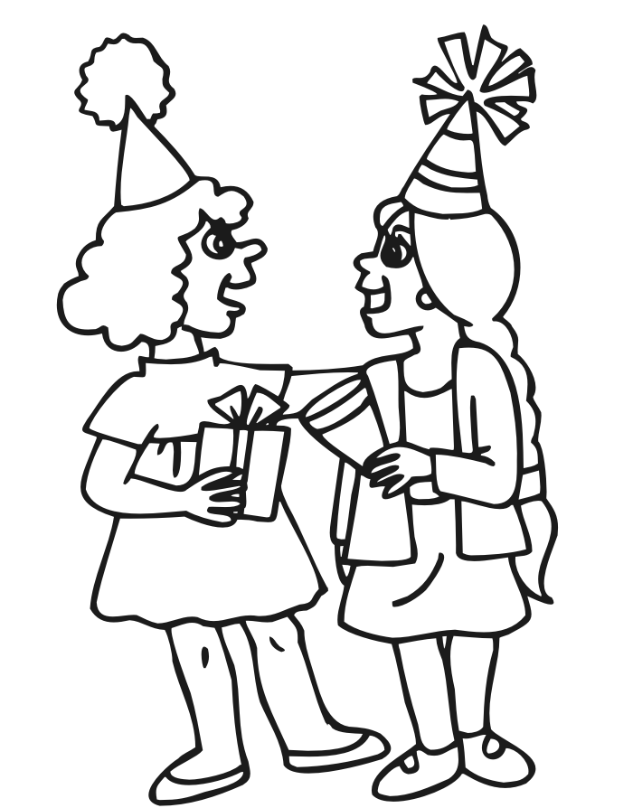 Birthday Party Coloring Page | Free Printable Coloring Pages