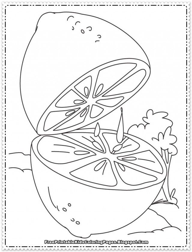 half Orange| Coloring Pages for Kids | Great Coloring Pages
