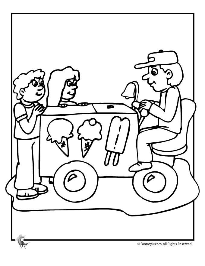 Ice Cream Truck Coloring Page Pages Pictures 