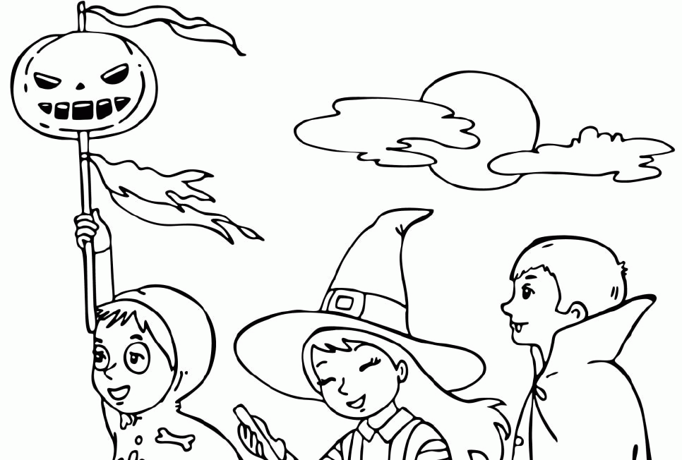 Halloween Coloring Pages Printable - Free Coloring Page