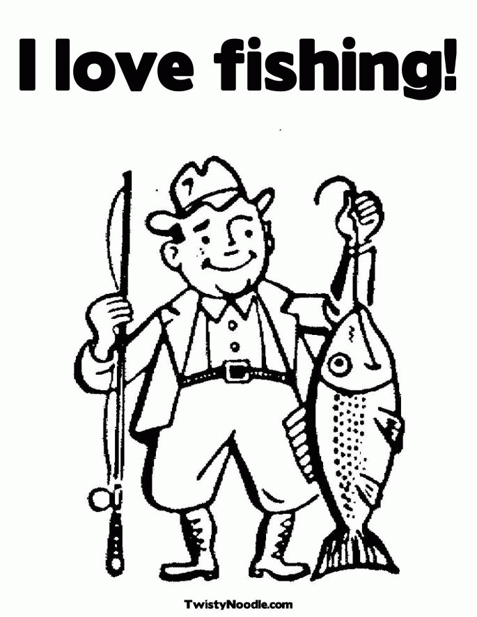 fishing coloring Page | Papa