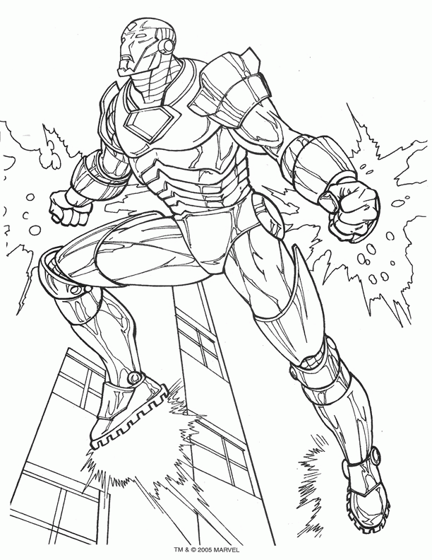 Free Printable Iron Man| Coloring Pages for Kids - Best Coloring