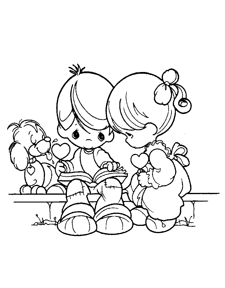 Precious Moments for Love Coloring Pages  Disney Coloring Pages