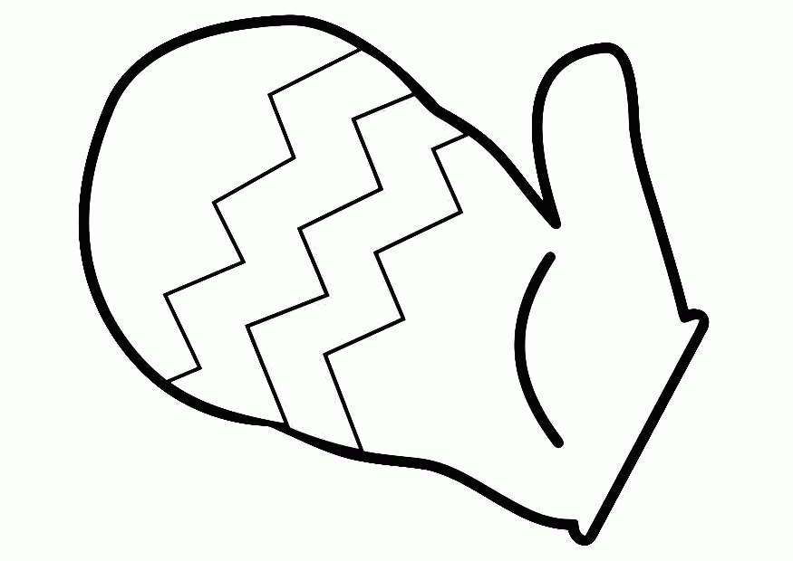Mitten Coloring Page - Free