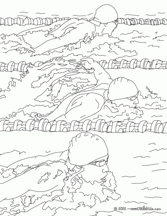 SWIMMING Coloring Pages BREASTSTROKE Swimming Race Swimming