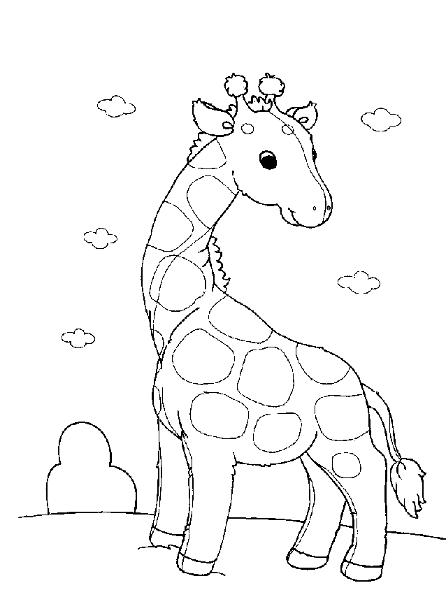 Giraffe Ridding Book - Giraffe Coloring Pages : Coloring Pages
