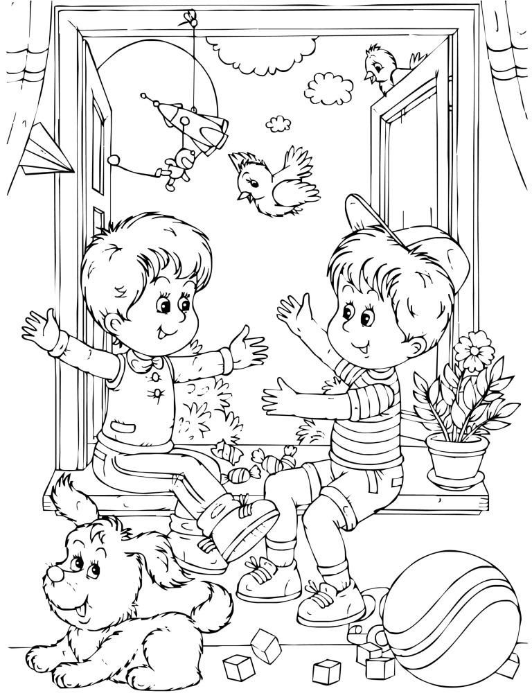 All About Me Friendship Coloring Page For Kids - Kindergarten Day