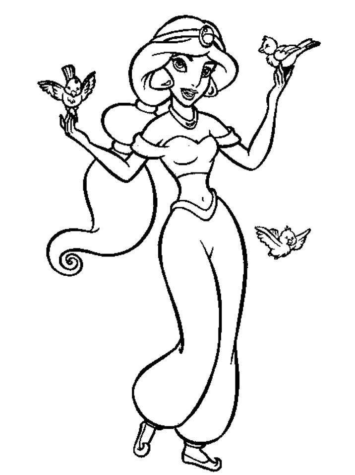 Princess Jasmine Coloring Pages | Printable Coloring Pages