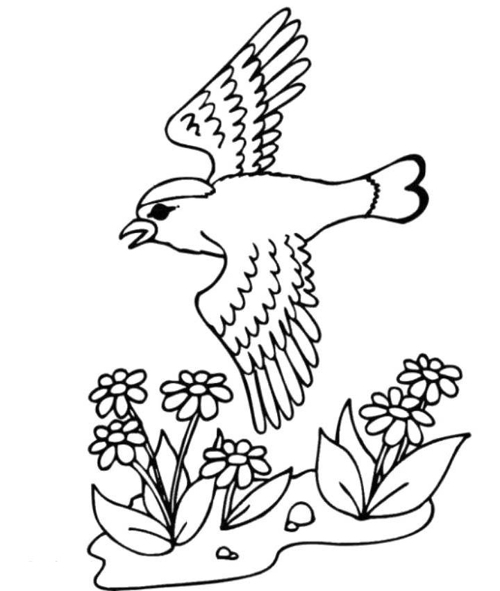 Welcome Spring Coloring Pages Birds - Spring Day Coloring Pages