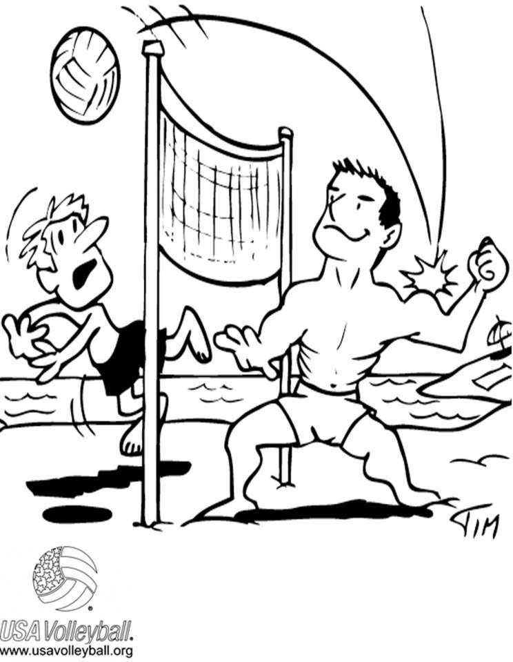 Volleyball Coloring Pages