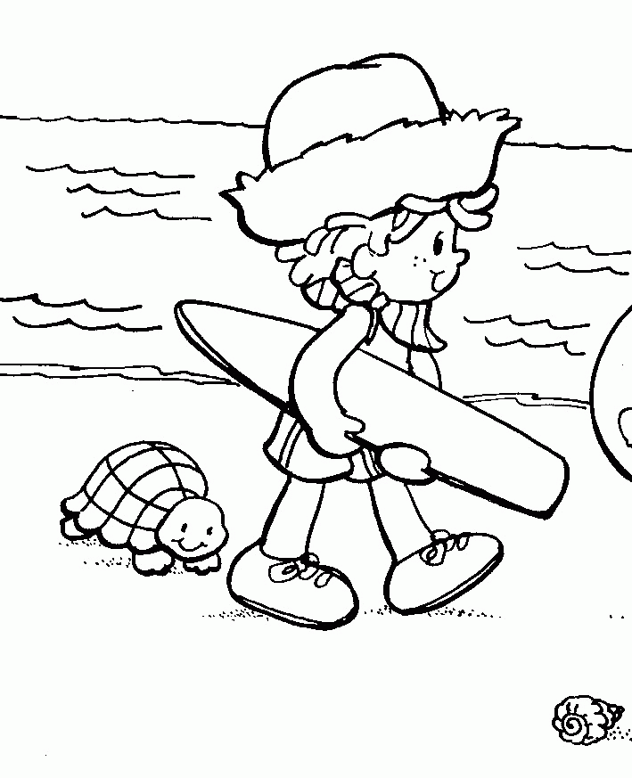 Strawberry Shortcake Coloring Book - At The Beach Clipart Library