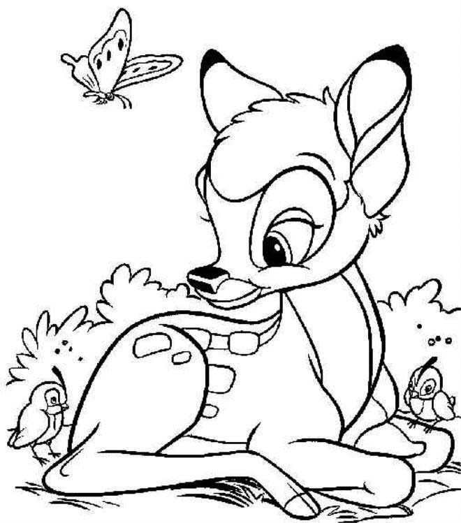 Bambi Coloring Pages Disney