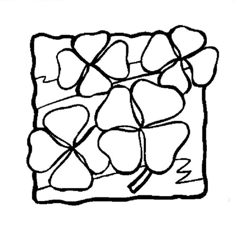 Four Leaf Clover Is Small And Attractive Coloring Pages - Kids