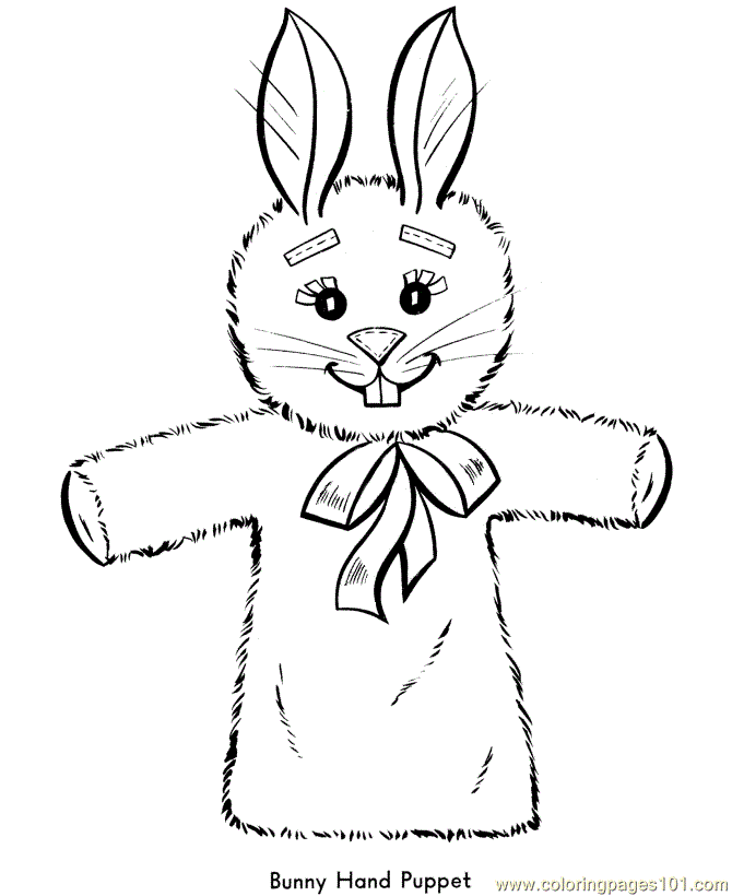 printable coloring page bunny and puppet animals easter bunnies
